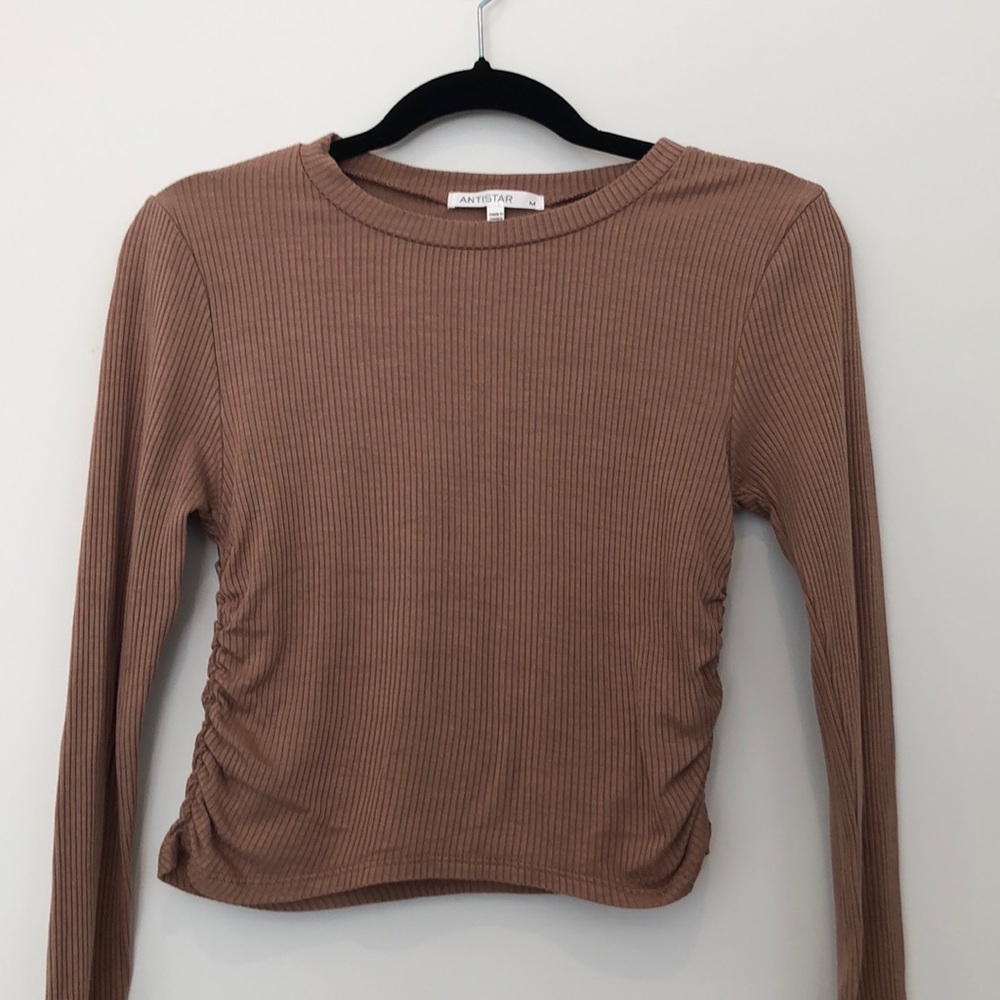 Antistar long sleeve top with ruching